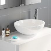 NEW (NS115) Modern Round Ceramic Cloakroom Basin Bowl Countertop Bathroom Sink. Made from White...