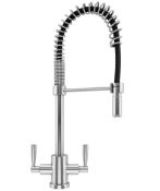 (EX81) NEW FRANKE OLYMPUS SPRING PULL OUT NOZZLE KITCHEN TAP CHROME. Contemporary polished tap ...