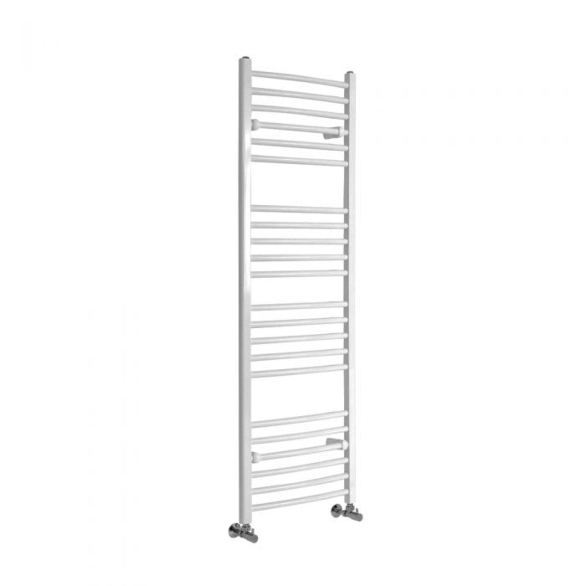 NEW (EX195) 1600x500mm Curved White Heated Towel Rail. - Image 2 of 2