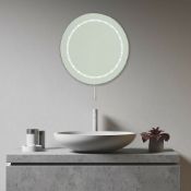 Brand New (KN33) 400mm Omega Round Battery Operated Illuminated Mirror. Battery Operated. Energy sav