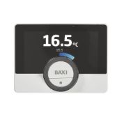 (EX165) BEXI USENSE SMART ROOM THERMOSTAT WHITE & BLACK. RRP £159.99. Compatible with Baxi com...