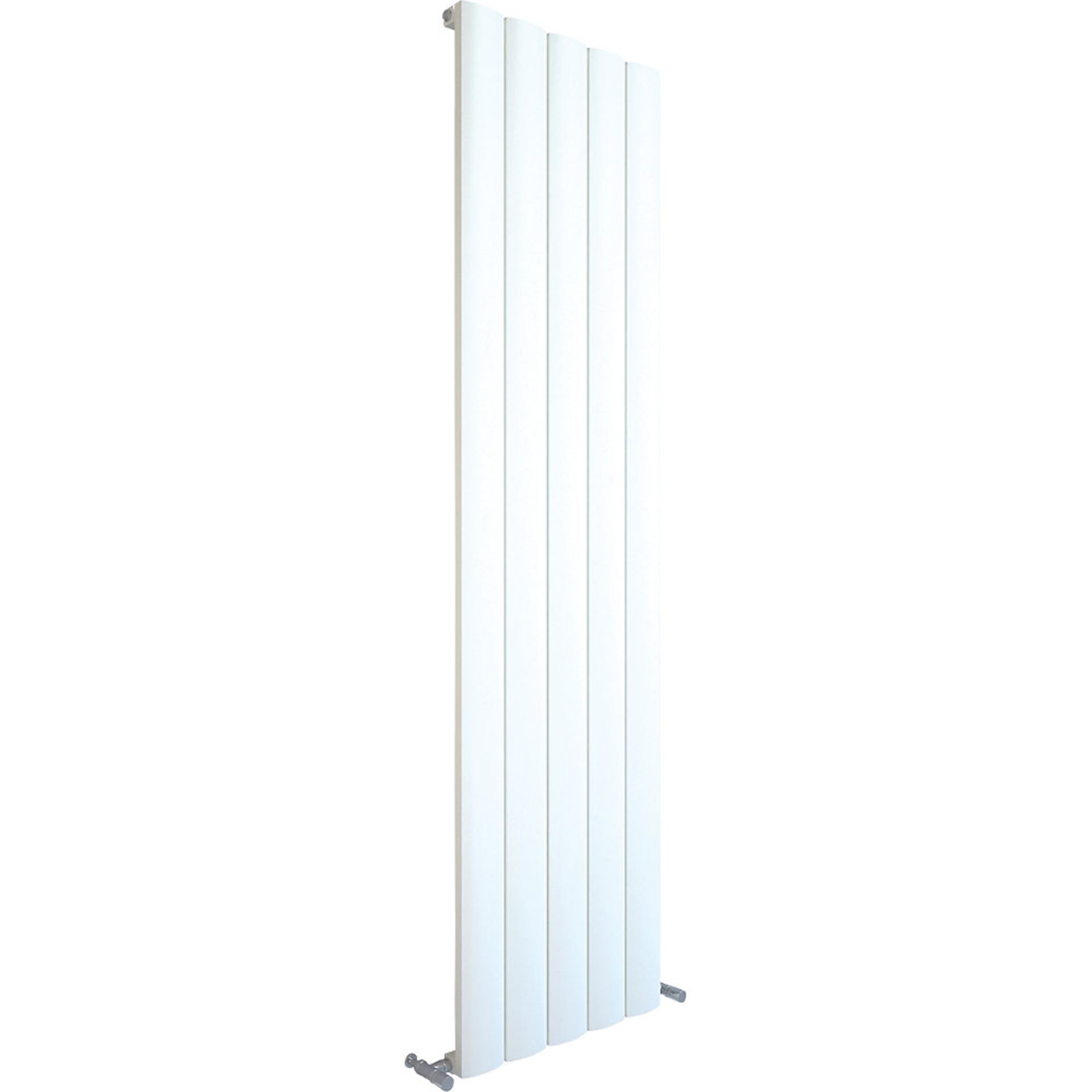 (H2) 1800x470mm ALULITE ARC ALUMINIUM RADIATOR White. Contemporary aluminium radiator with ligh... - Image 3 of 8