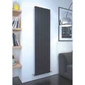 (Q179) NEW 1800x470mm ALULITE FLAT ALUMINIUM RADIATOR BLACK. RRP £194.99. Contemporary alumini...