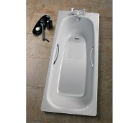 NEW (MR98)Twyford Neptune 2 tap hole standard bath 1700 x 700mm White. RRP £340.99. Twyford Ne...