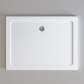 NEW (EX73) 1200x800mm Rectangular Ultra Slim Stone Shower Tray RRP £399.99.Our brilliant white...