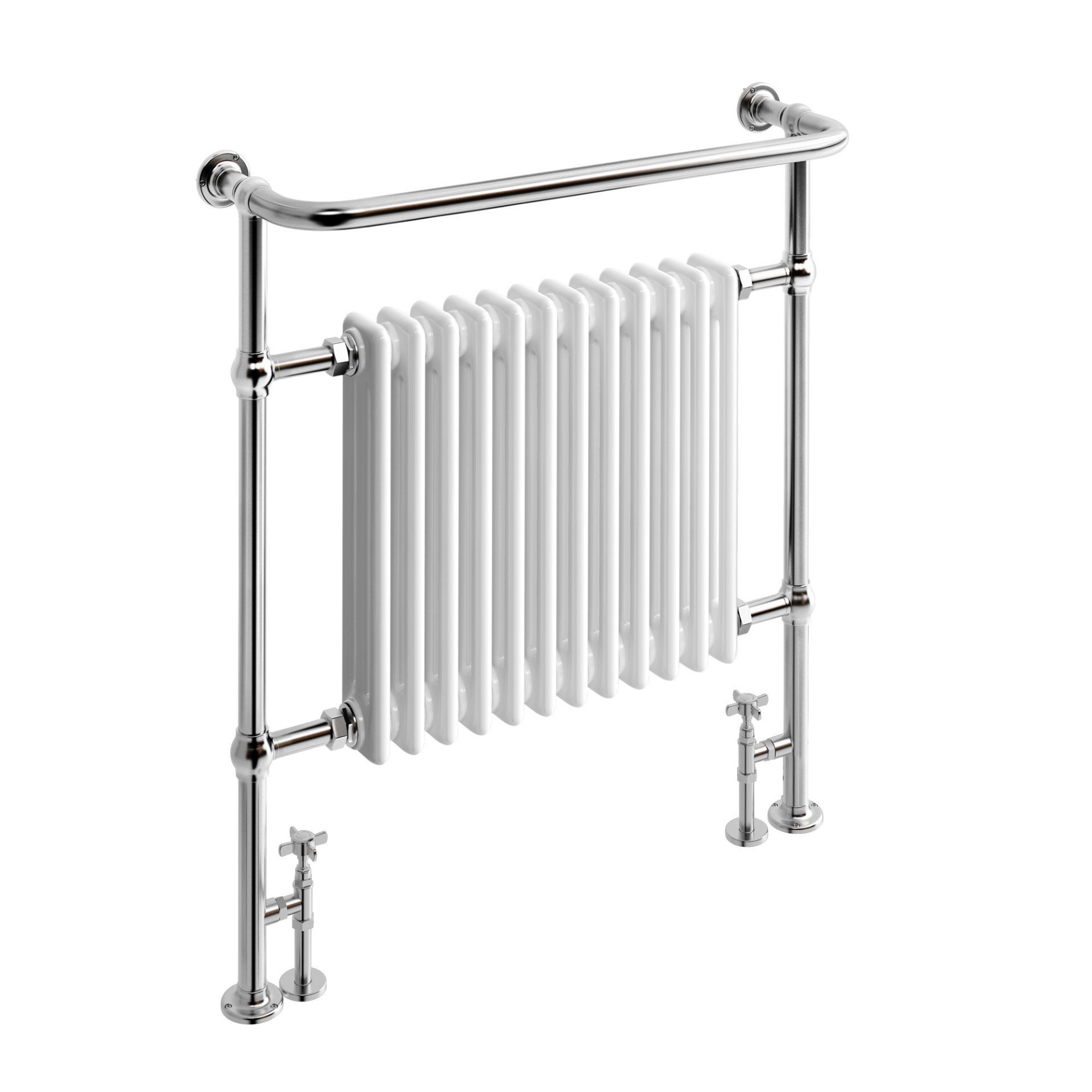 New & Boxed 952x839mm Large Traditional White Towel Rail Radiator - Victoria Premium. Rrp £43... - Image 3 of 3