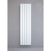 (H2) 1800x470mm ALULITE ARC ALUMINIUM RADIATOR White. Contemporary aluminium radiator with ligh...