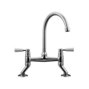 NEW (MR88) FRANKE BRIDGE LEVER TAP CHROME 115.0049.962. RRP £174.99. Classic polished single ...