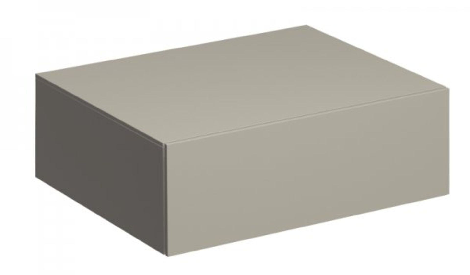 (QR73) NEW & BOXED Keramag Xeno Greige, matt lacquer Cabinet 580x200x462mm. RRP £838.99.Kerama... - Image 2 of 2