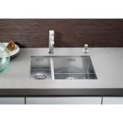 NEW (MR90) BLANCO ZEROX 340/180-U RH STAINLESS STEEL SINK RIGHT HAND BOWL 1.5 BOWL. RRP £517.9...