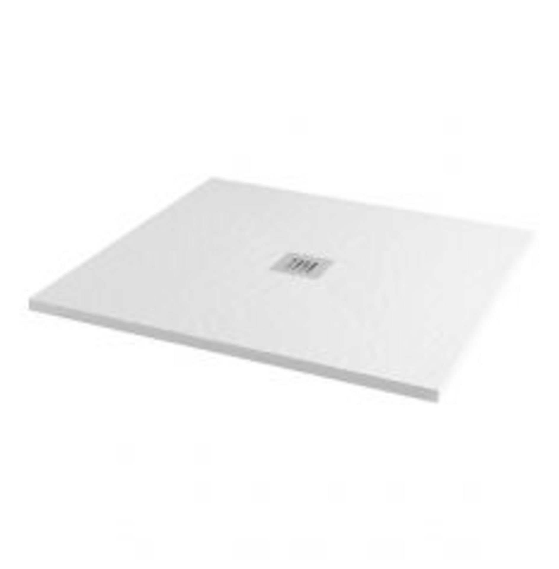 NEW 900x900mm Square White Slate Effect Shower Tray & Chrome Waste.Handcrafted from high-grade ... - Image 2 of 2