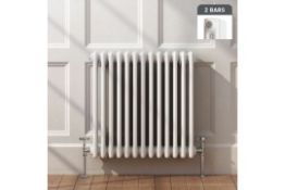 New 600x603mm White Double Panel Horizontal Colosseum Traditional Radiator. Rrp £395.99 Each...