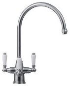 NEW (MF82) Franke Corinthian Filterflow Kitchen Mixer Tap, Swivel Spout Silksteel. RRP £836.99...