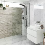 NEW (MF67) 1200mm - 8mm - Designer EasyClean Wetroom Panel. RRP £499.99.- 8mm EasyClean glass ...