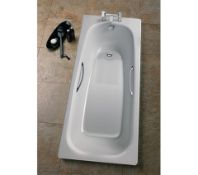 NEW (MR98)Twyford Neptune 2 tap hole standard bath 1700 x 700mm White. RRP £340.99.Twyford Ne...