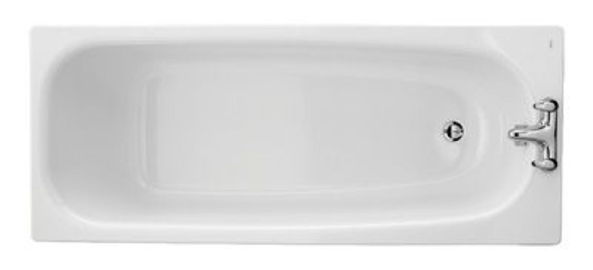 NEW (MR98)Twyford Neptune 2 tap hole standard bath 1700 x 700mm White. RRP £340.99.Twyford Ne... - Image 4 of 4