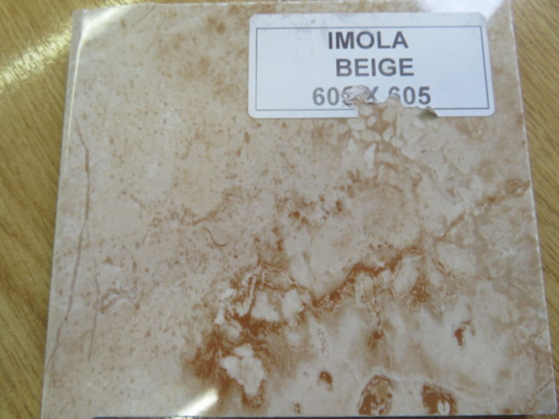 NEW 8.76 Square Meters of Imola Beige Wall and Floor Tiles. 605x605mm per tile, 10mm thick. T... - Image 3 of 4