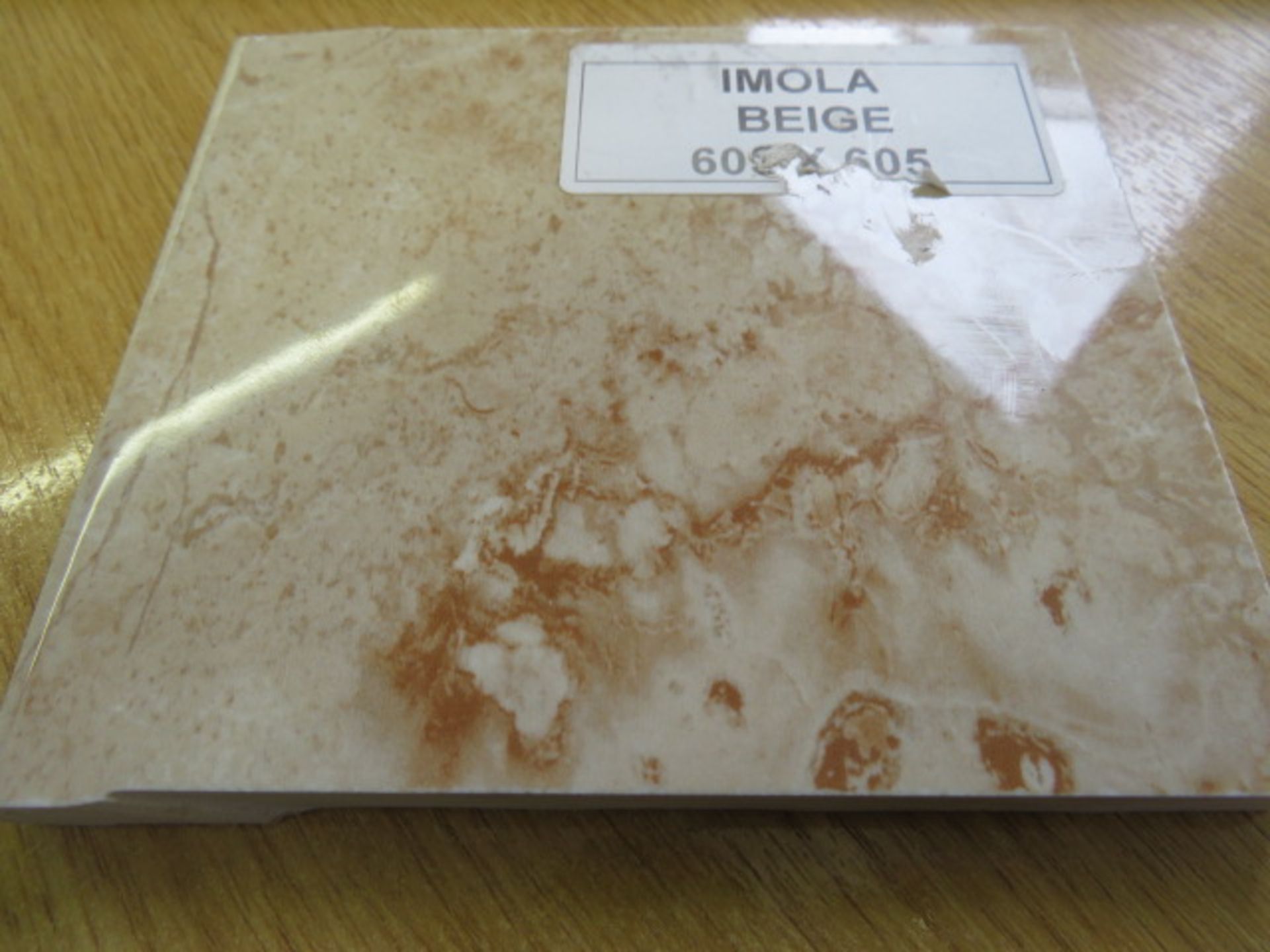 NEW 8.76 Square Meters of Imola Beige Wall and Floor Tiles. 605x605mm per tile, 10mm thick. T... - Image 4 of 4