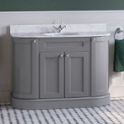 NEW & BOXED 1200mm York Earl Grey Marble Top Vanity Unit - 1200mm. RRP £3,499. HCF06. Integrat...