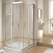 NEW Twyford GEO6 900x900mm Sliding (2 Door) Corner Entry Enclosure; 6MM Glass. RRP £739.99. G5...