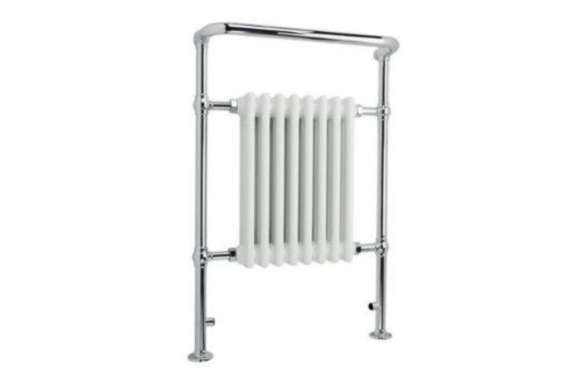 Q152) NEW 952x659mm Large Traditional White Premium Towel Rail Radiator.RRP £499.99.We love th...