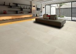 NEW 8.64 Square Meters of Veinstone Lapatto Beige Polished Wall and Floor Tiles. 300x600mm, 1....