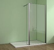 NEW (MF154) 1000mm & 300mm Return panel - 8mm - Designer EasyClean Wetroom Panel. RRP £549.99...