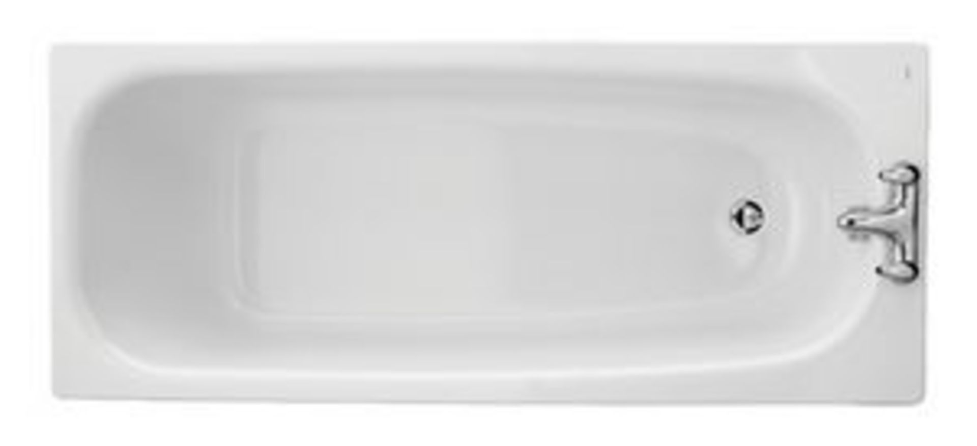 NEW (MR98)Twyford Neptune 2 tap hole standard bath 1700 x 700mm White. RRP £340.99. Twyford Ne... - Image 2 of 2