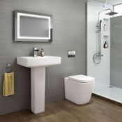 NEW & BOXED Florence Rimless Back to Wall Toilet inc Luxury Soft Close Seat.RRP £349.99 each.R...