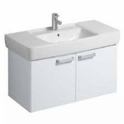 NEW (Q6) Twyfords 1000mm White Vanity Unit. RRP £781.99. Highly moisture resistant MDF. The Un...