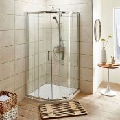 (REF83) 800x800mm - Premium EasyClean Sliding 2 Door Quadrant Shower Enclosure. RRP £499.99 Hi...