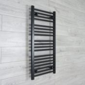 NEW (REF23) 500x1165mm Matt Black Designer Radiator. RRP £299.99. Matt Black finish. Durable...