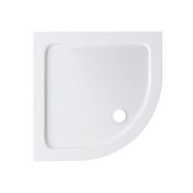 NEW (AA36) 900x900mm Quadrant Ultra Slim Stone Shower Tray. RRP £224.99.Low profile ultra sli...