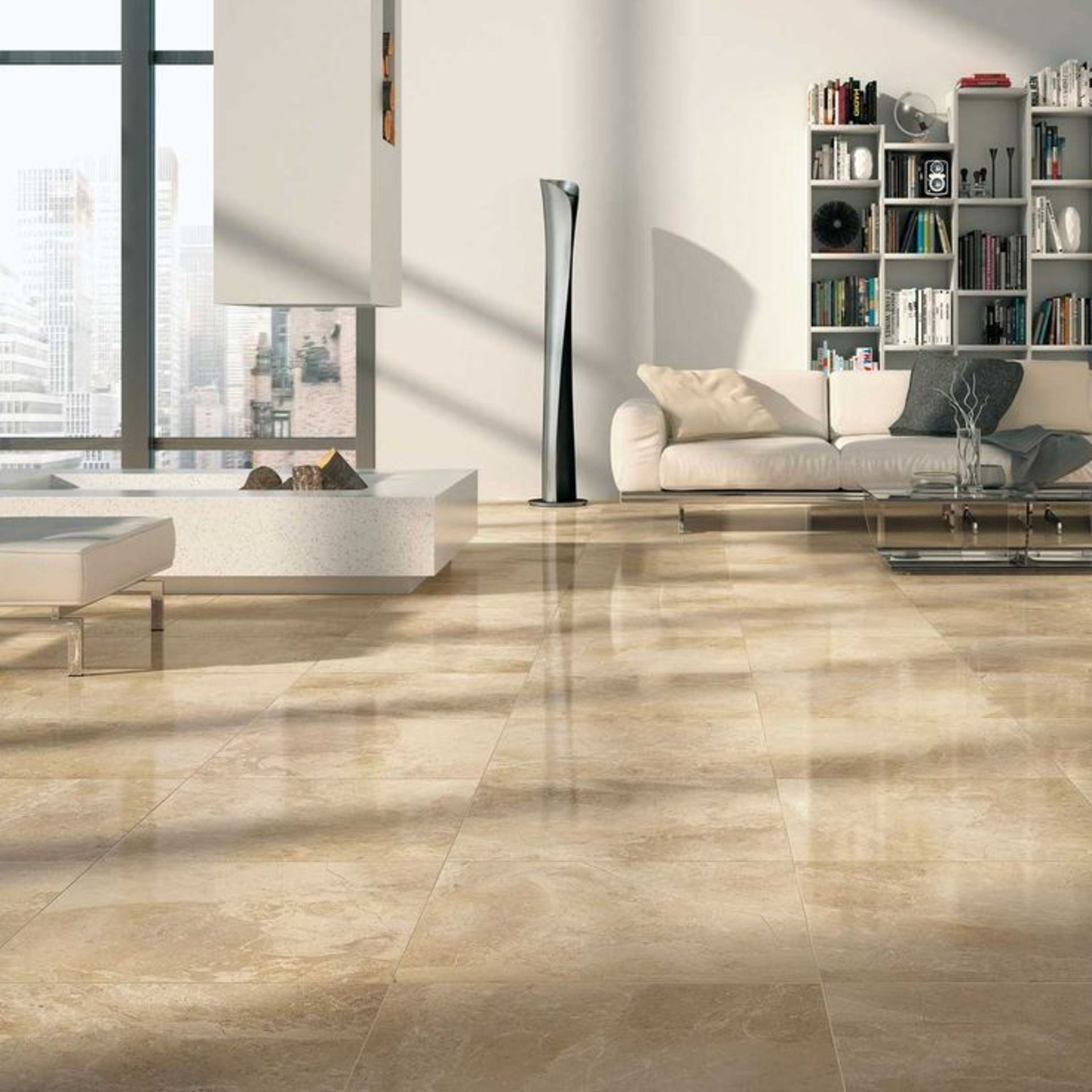 NEW 8.76 Square Meters of Imola Beige Wall and Floor Tiles. 605x605mm per tile, 10mm thick. T...