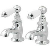 NEW (REF277) Brean Chrome-plated Bath Pillar Tap, Pack of 2. This traditional style chrome bat...