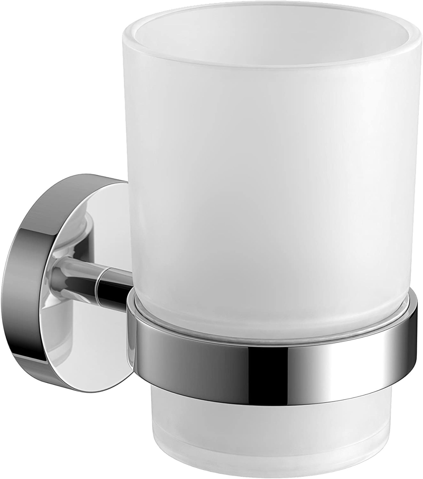 (Q10) Modern Chrome Toothbrush Holder Wall Mounted Tumbler Bathroom Accessory. Fixtures and Fit... - Image 2 of 3