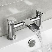 (AD206) Cela Waterfall Bath Filler Mixer Tap Chrome Plated Solid Brass 1/4 turn solid brass val...