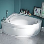 NEW (G108) 1000x1500mm Elsdon corner bath with seat. RRP £339.99.Panel not included. Manufact...