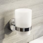 (Q10) Modern Chrome Toothbrush Holder Wall Mounted Tumbler Bathroom Accessory. Fixtures and Fit...