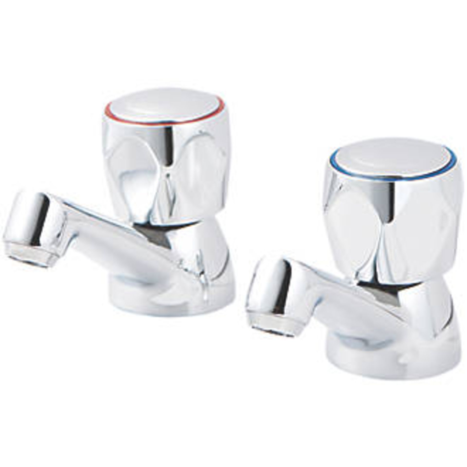 NEW (REF275) Calp Chrome-plated Bath Pillar Tap, Pack of 2. This traditional style chrome bath ...