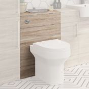 NEW (M149) Perla 600mm Floor Standing WC Unit - Havana Oak. RRP £336.99.The beautiful simplici...