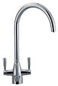 NEW (MF83) Franke Doric Filterflow Kitchen Mixer Tap, Swivel Spout Chrome.RRP £530.99. Contem...