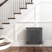 New & Boxed 600x600mm Anthracite Double Panel Horizontal Colosseum Traditional Radiator. Rrp ?...