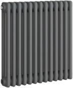New & Boxed 600x600mm Anthracite Double Panel Horizontal Colosseum Traditional Radiator. Rrp ?...