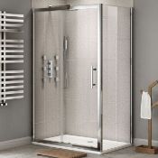 NEW (NS49) 1700x800mm - Elements Sliding Shower Door Enclosure. RRP £399.99.8mm Safety Glass ...