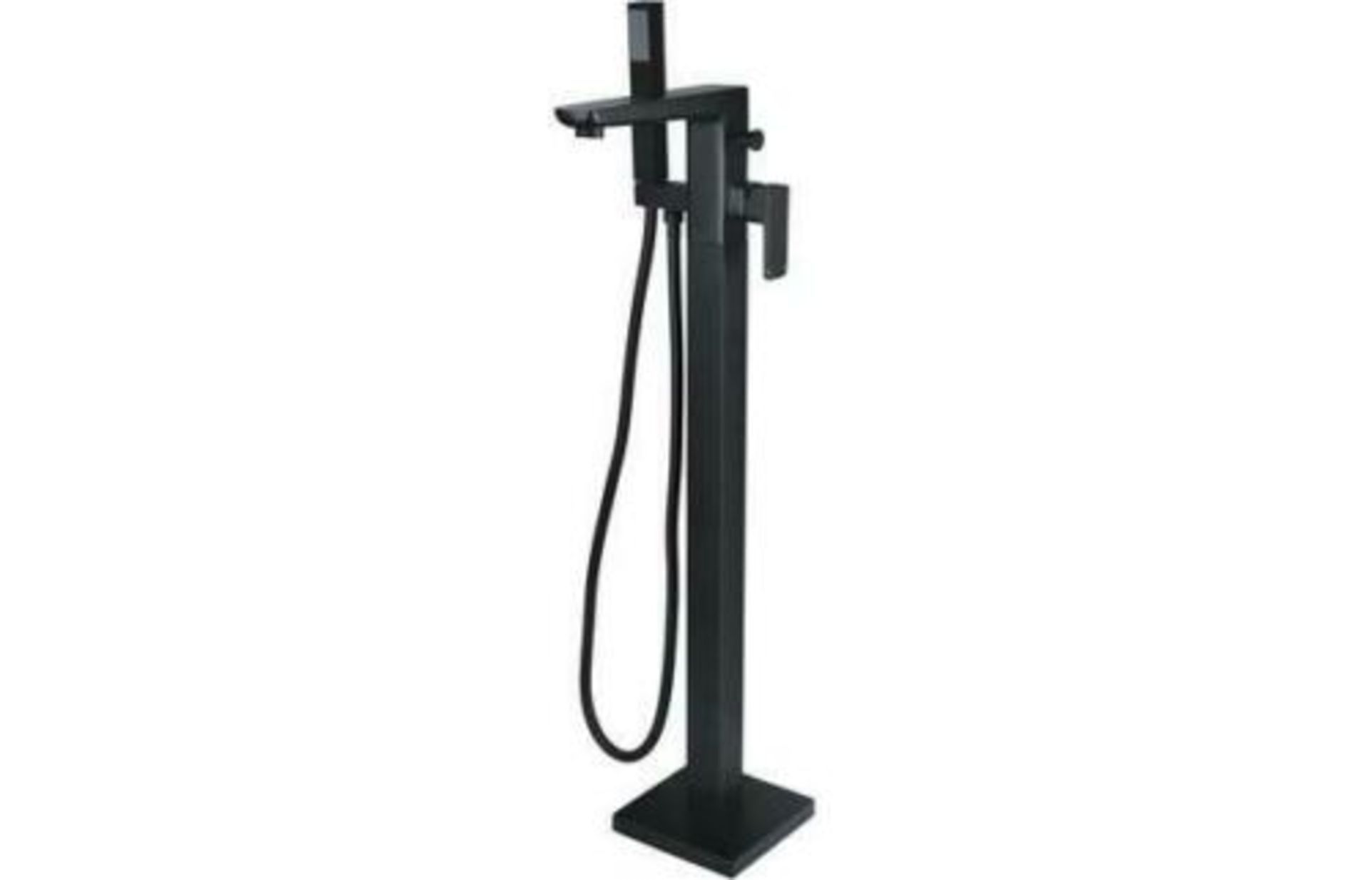 NEW & BOXED Black Canim Freestanding Bath Mixer Tap & Handheld Shower Head. TB3086B. Constru... - Image 3 of 3