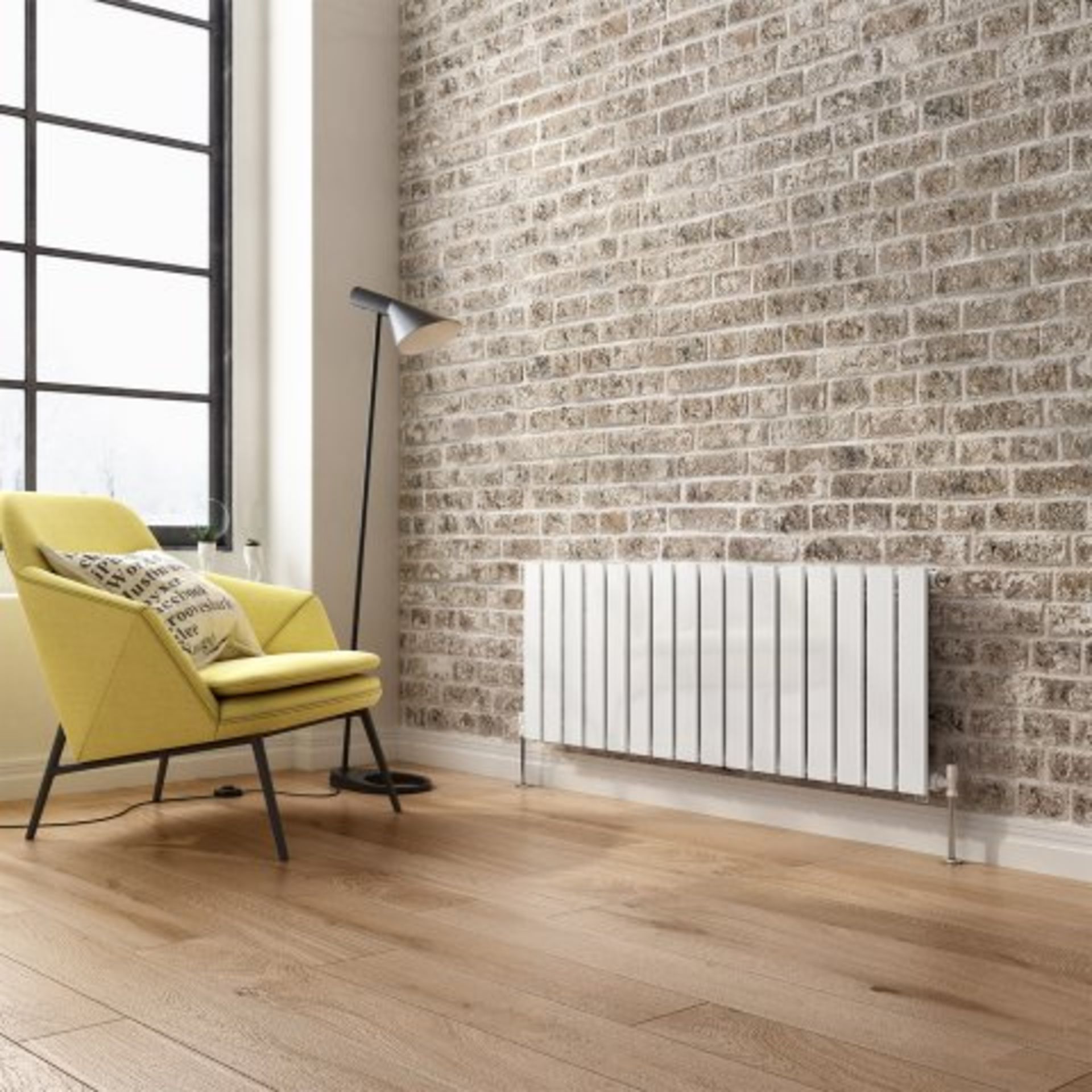 NEW 450x1216mm Gloss White Single Flat Panel Horizontal Radiator. RC498.£349.98 Our entire ra... - Image 3 of 3