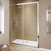 NEW (M99) 1600mm - Sliding Shower Door. RRP £399.99.6mm Safety Glass Fully waterproof tested ...