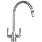 (EX80) NEW FRANKE EIGER KITCHEN TAP CHROME. Contemporary polished bi-flow tap Built in perlato...