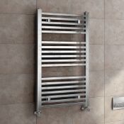 NEW (WG215) 1000x600mm Chrome Square Rail Ladder Towel Radiator. Made from low carbon steel wi...